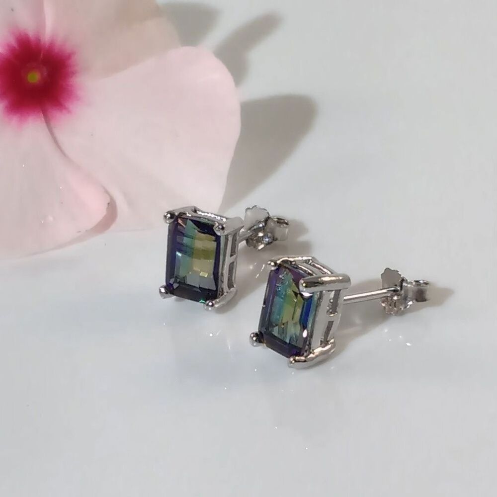 Mystic Gemstone Earrings 2 Carat total weight